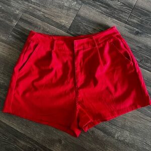 SHEIN High Waist Red Women's Shorts